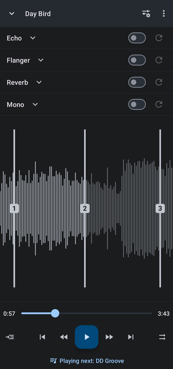 Custom layout with Echo, Flanger, Reverb and Mono