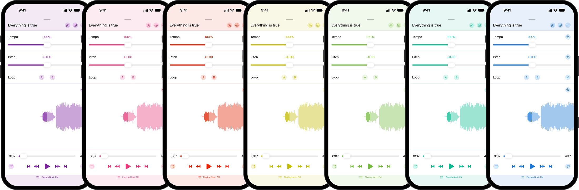 Accent color options
