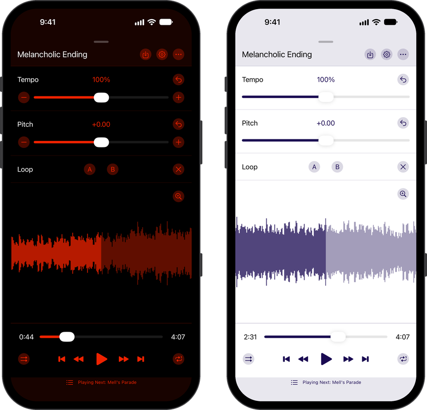 Light and dark modes