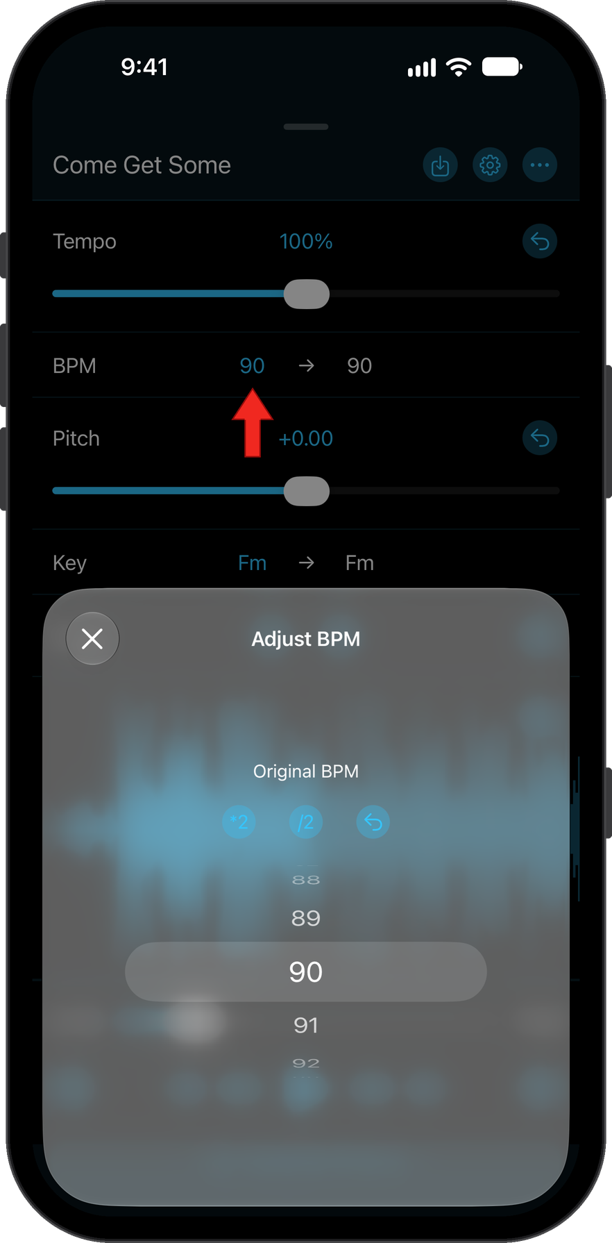 Correct detected Musical BPM
