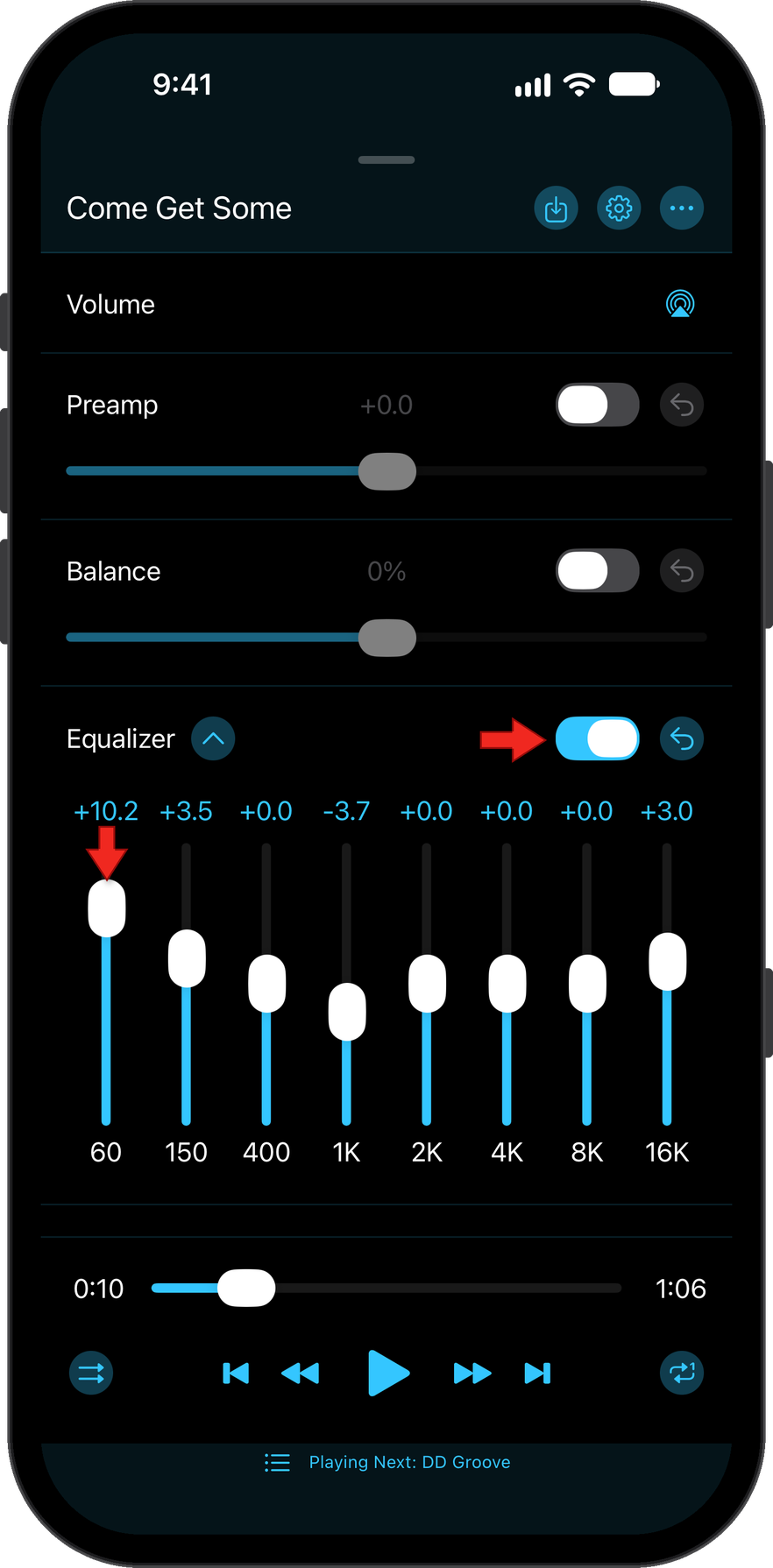 Equalizer component
