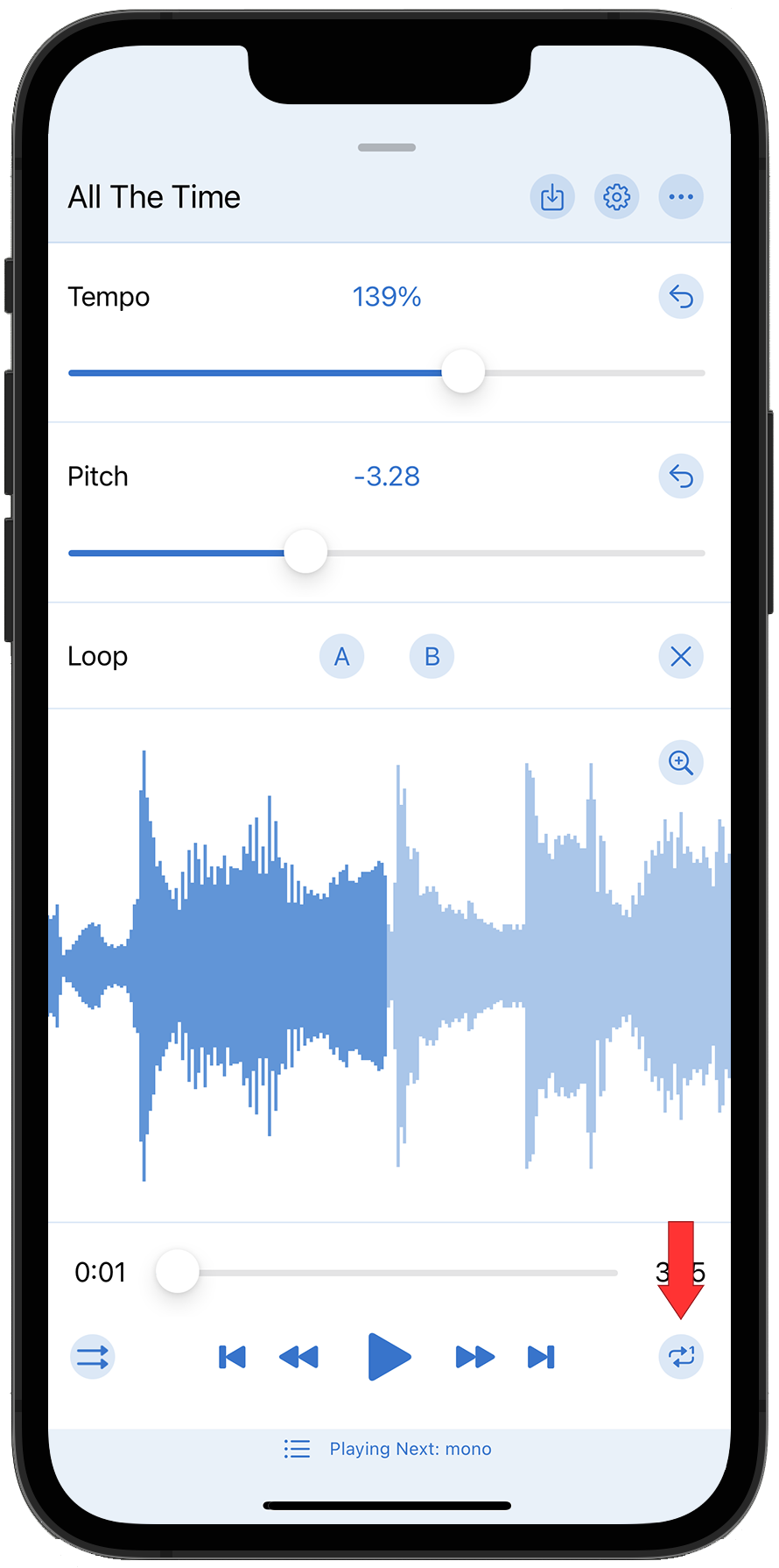 Location of Playback Modes button