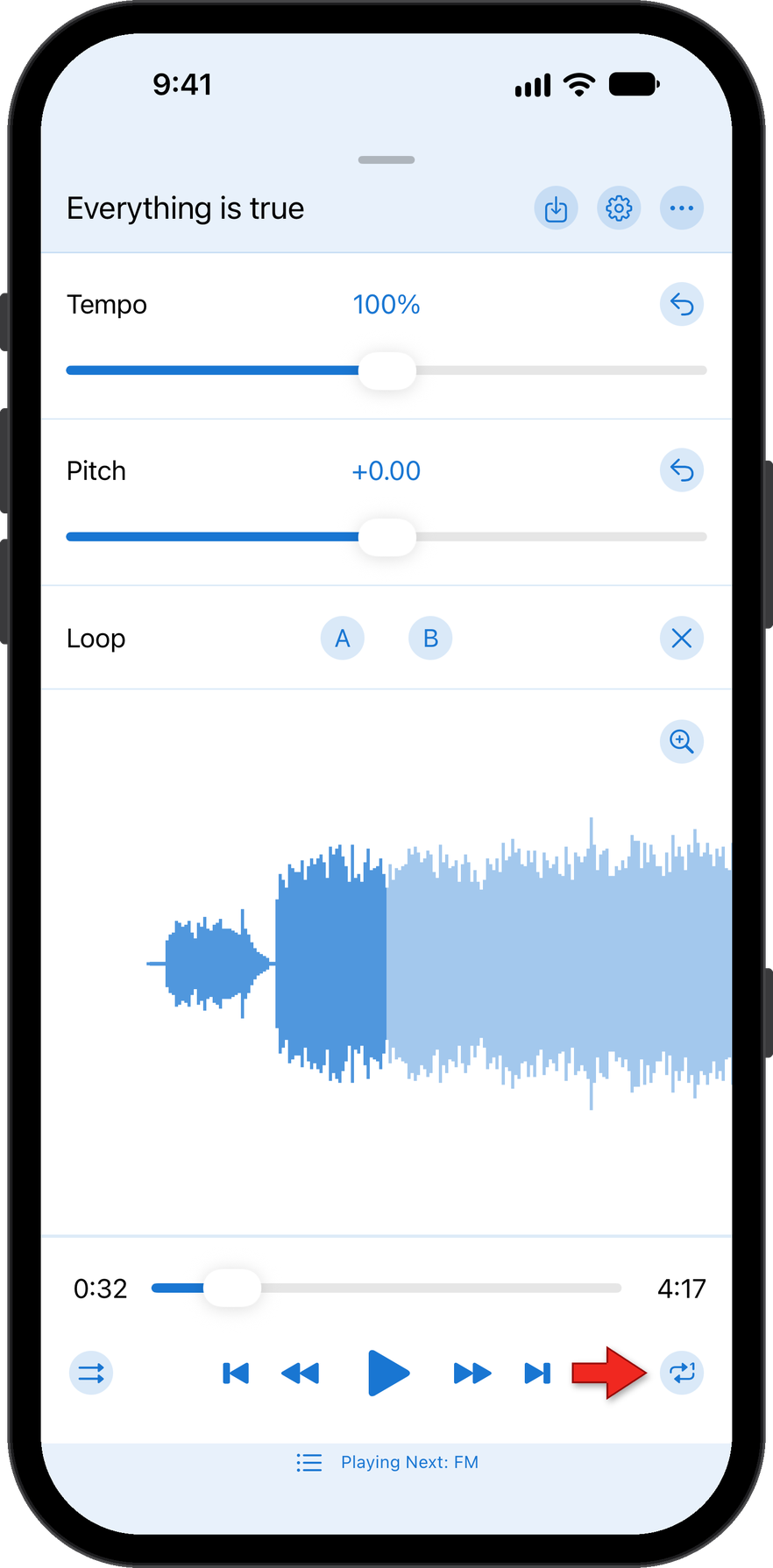 Location of Playback Modes button