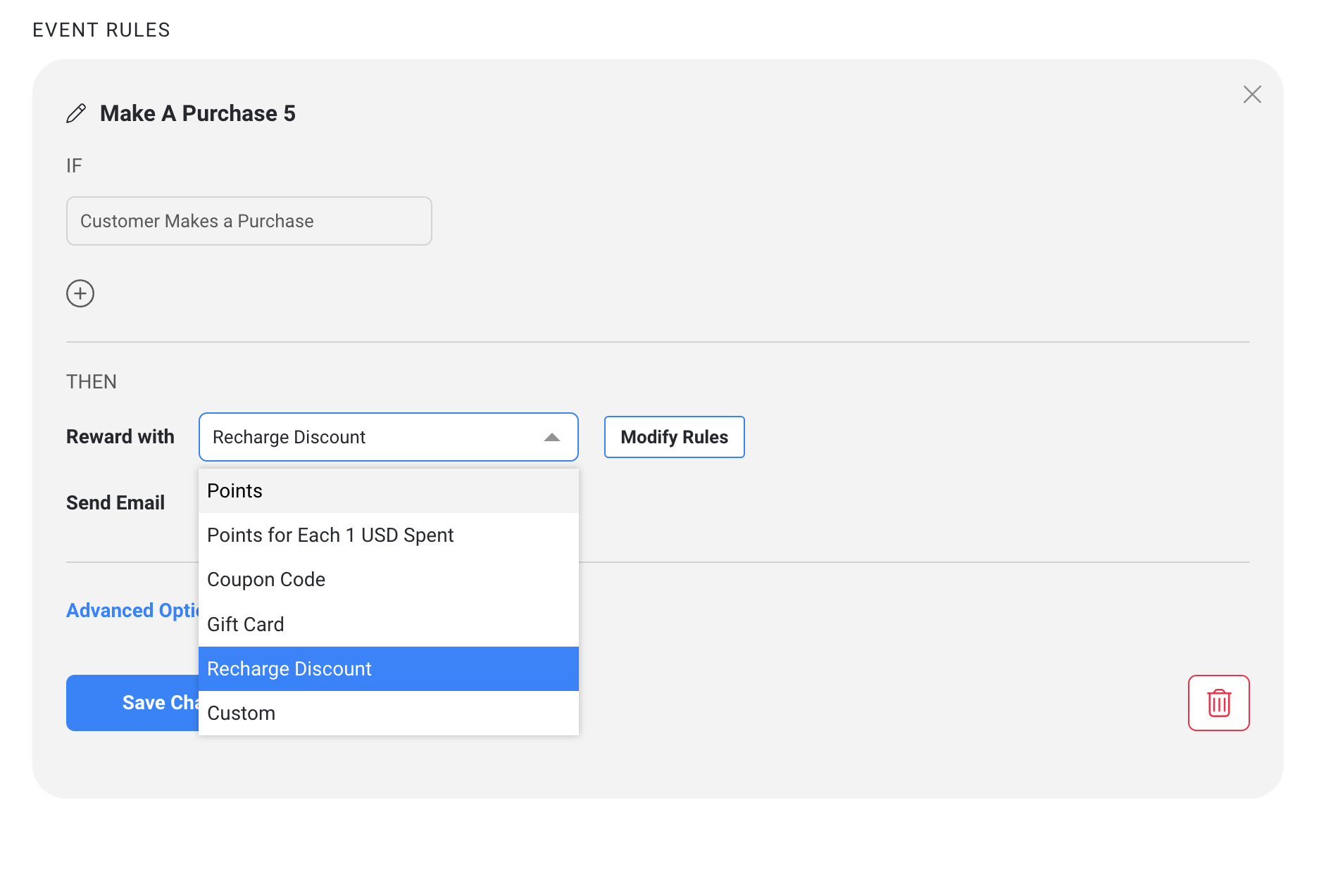 Configure event rules