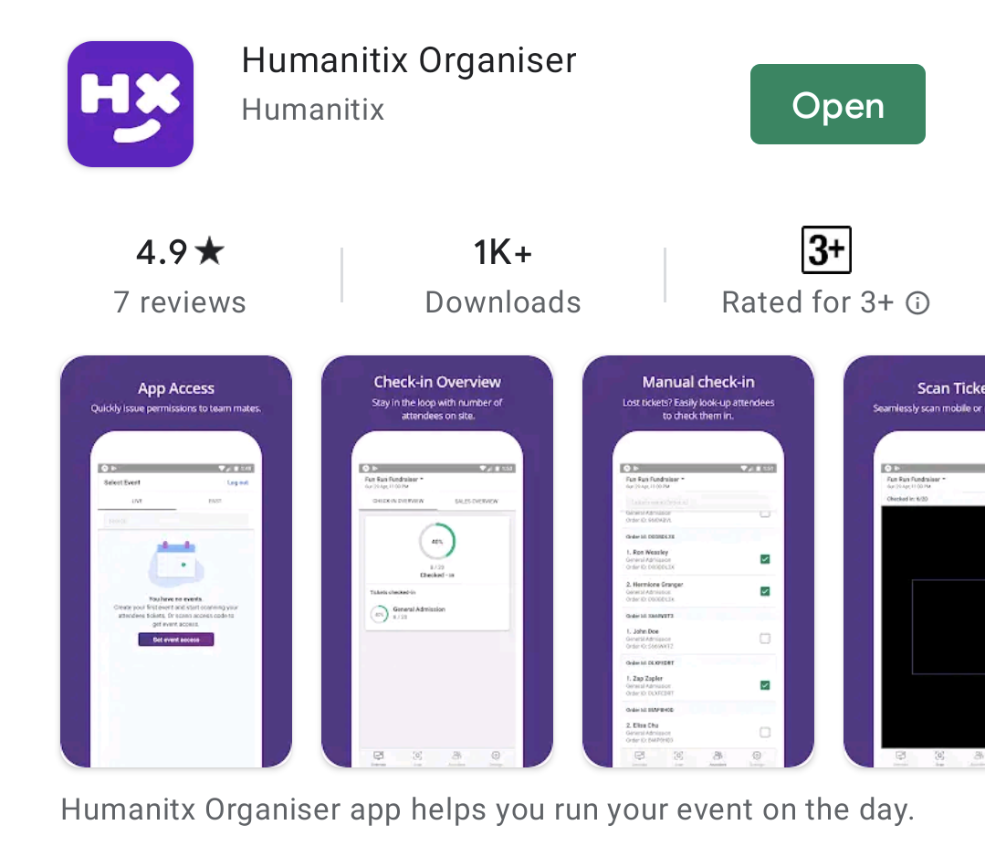 Using The Humanitix App - Humanitix Help