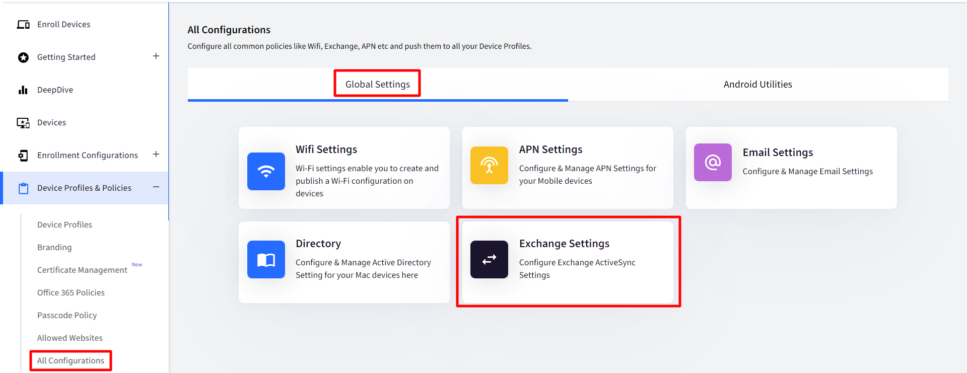 Configuring Exchange ActiveSync for Android Devices - Scalefusion Help:  Documentation and Help Center