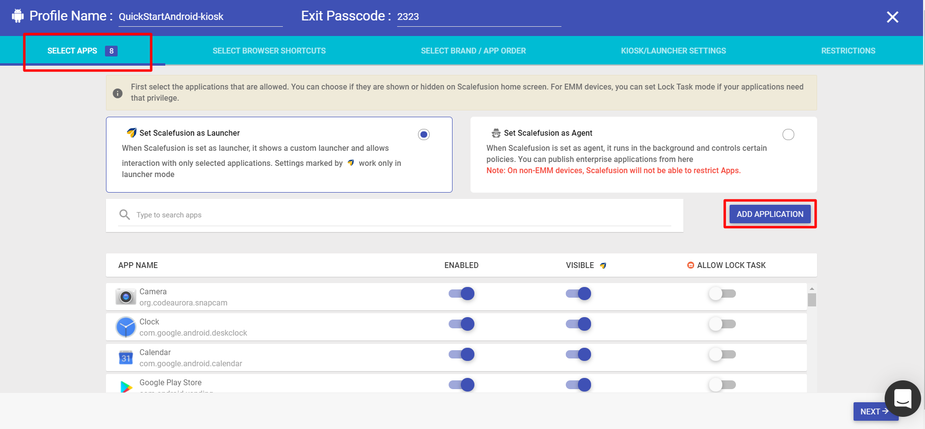 Identifying Blocked Applications on Android Scalefusion Help