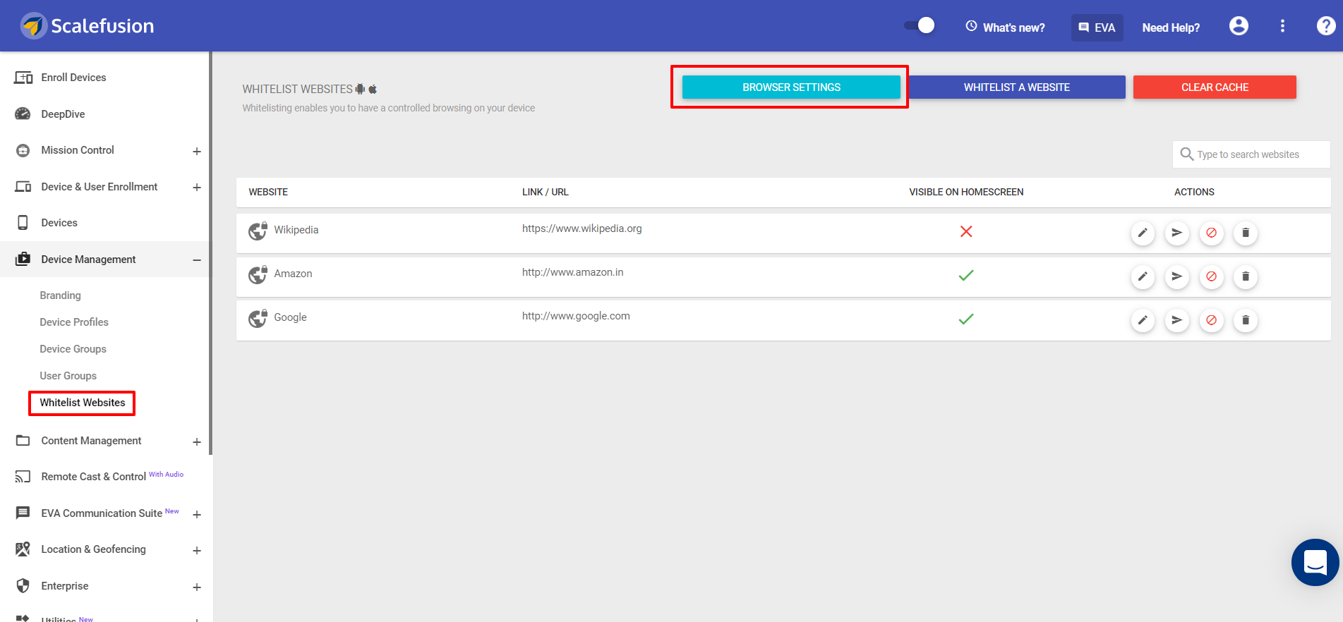 How to whitelist a website as a network administrator baydelta