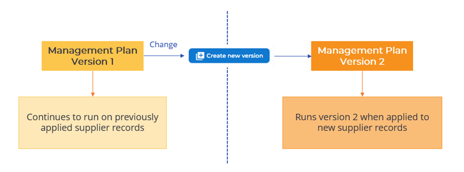 theoretical diagram of version of a management plan
