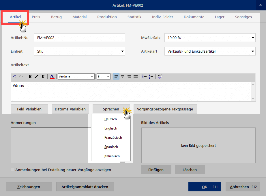 Fremdsprachige Produktbeschreibungen anlegen