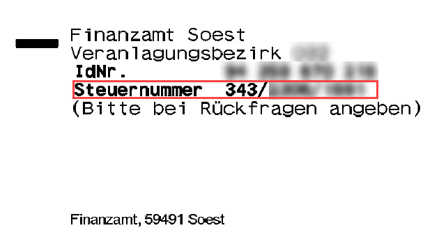 Beispiel Steuerbescheid