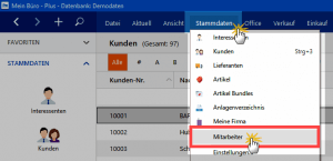 Mitarbeiter-Stammdaten in WISO MeinBüro