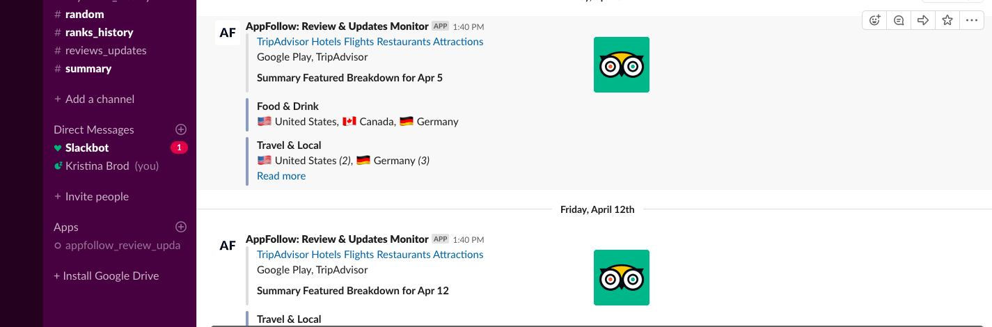 creating a website monitor on slack