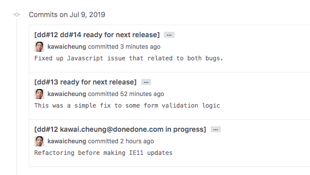 Image of Github commits