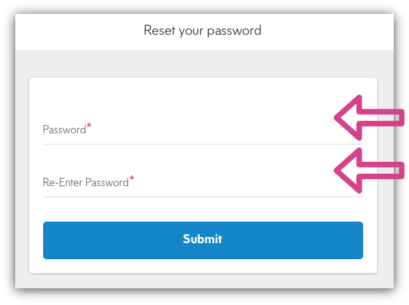 Password Reset Screen