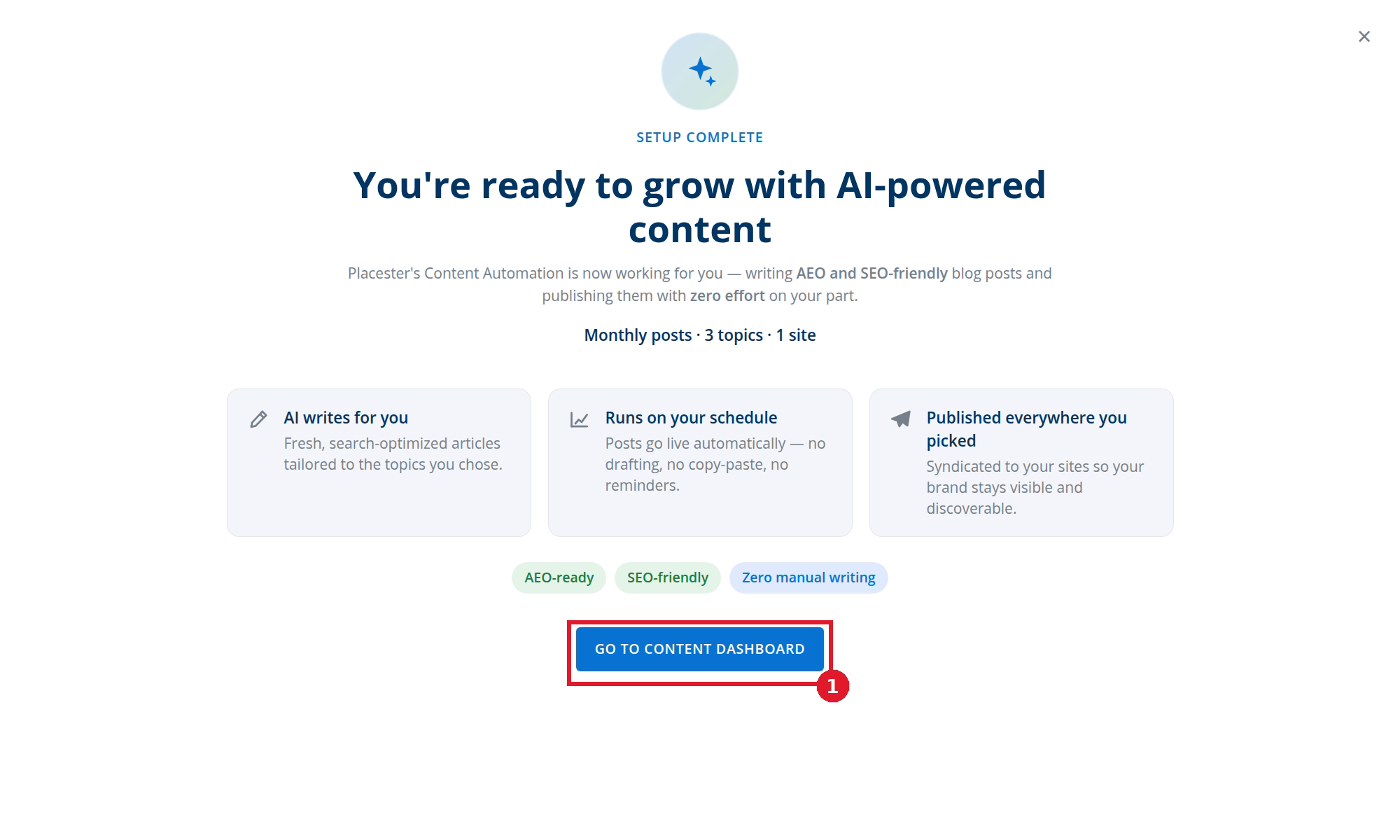 Content Automation setup complete