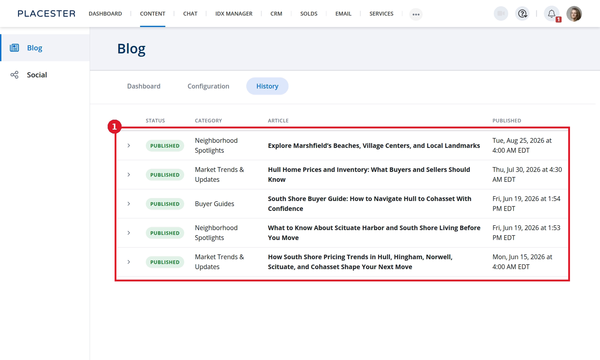 Populated Content Automation History