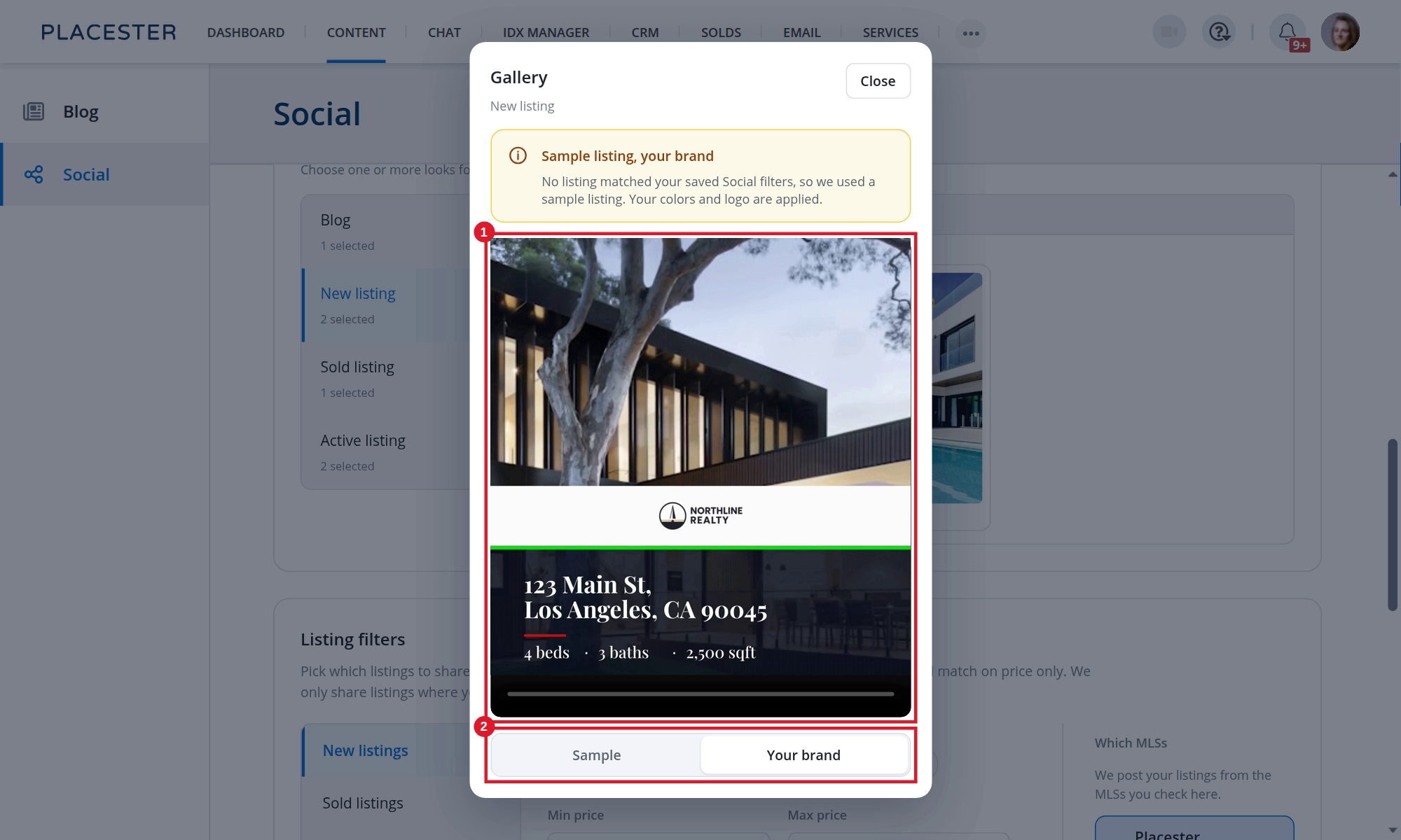 A finished Social Automation preview with your brand