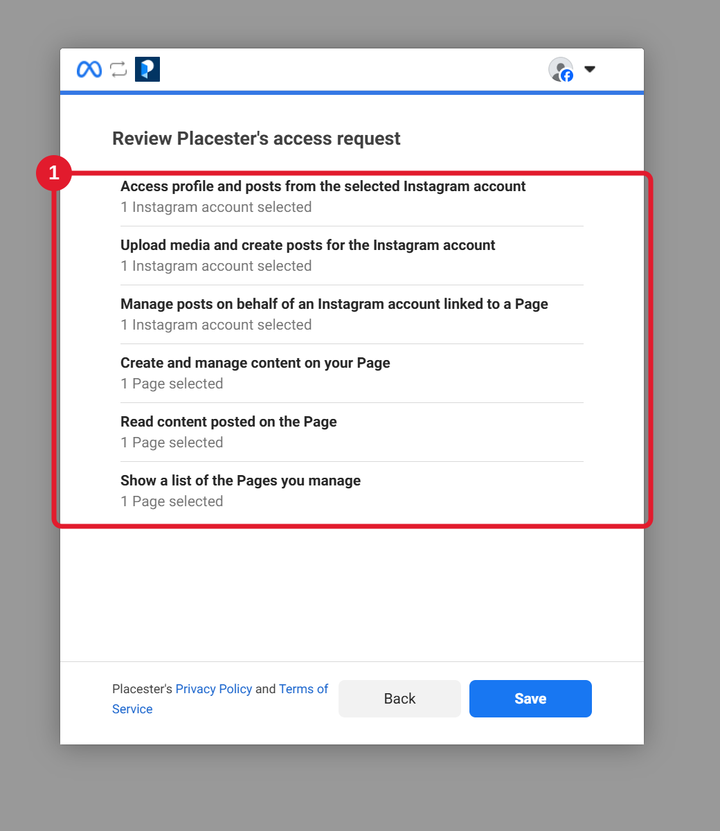 Reviewing Placester access in Meta