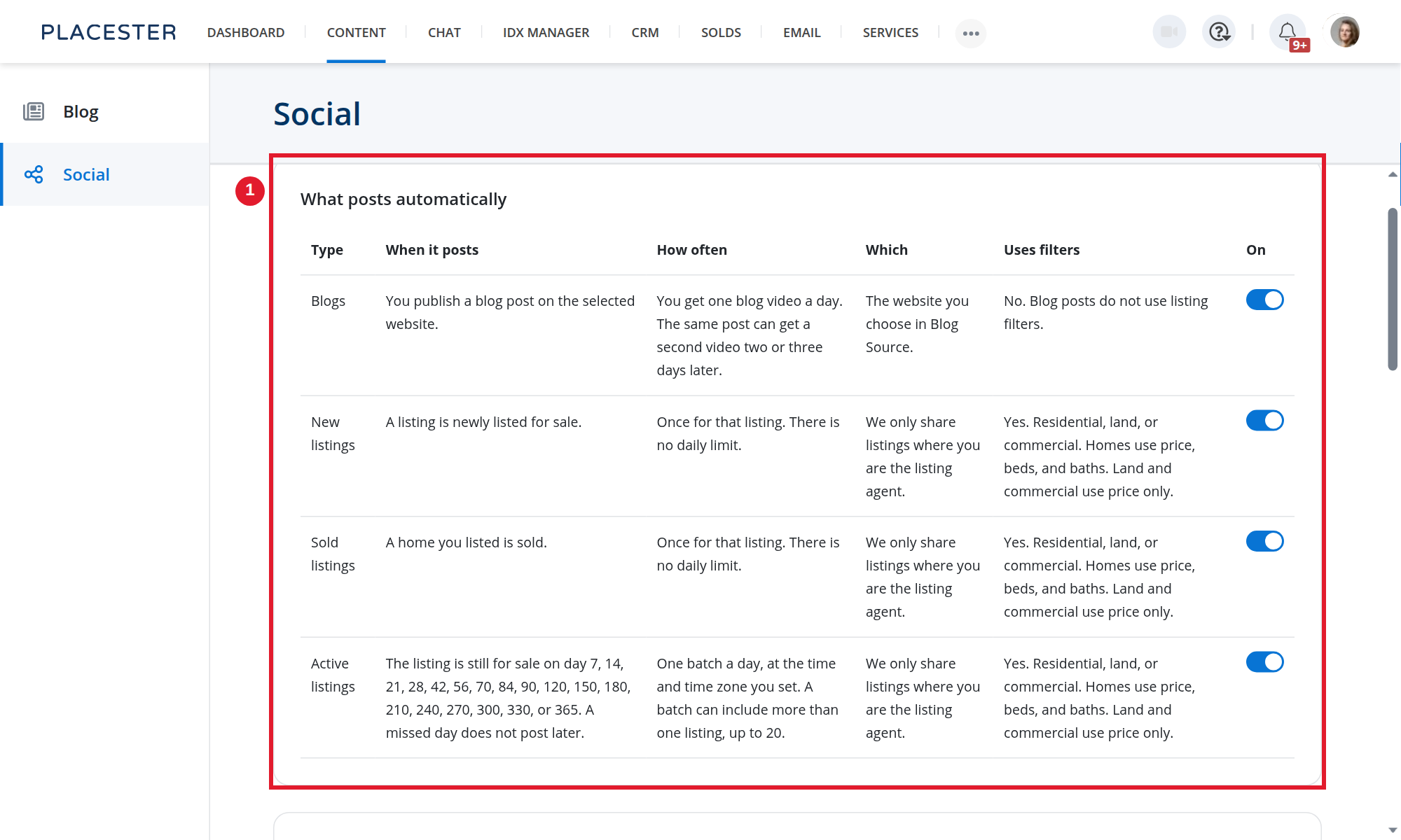 What posts automatically