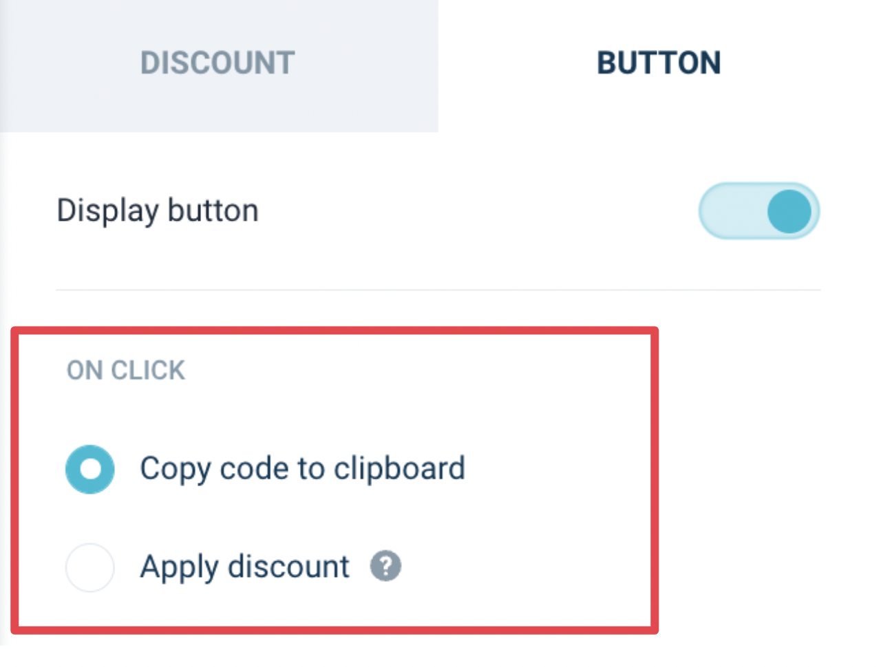 choosing the discount application mode