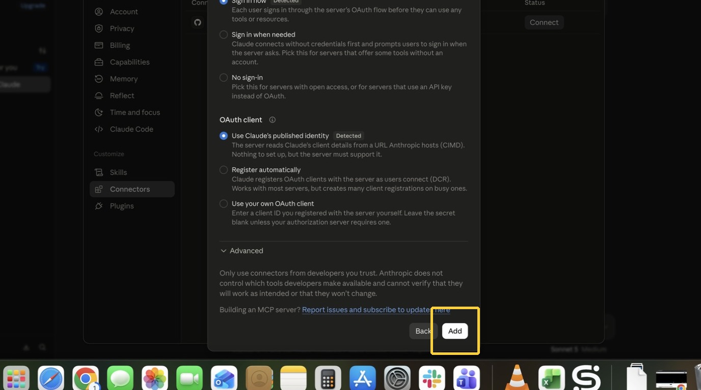 Sign-in options with Add button highlighted