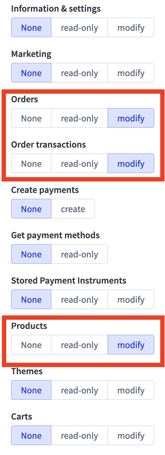 BigCommerce API Permissions