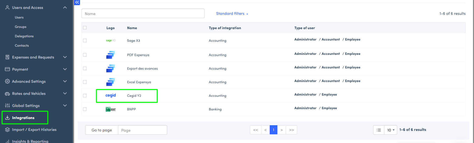 How to activate accounting export formats? - Expensya - Expense Reports ...