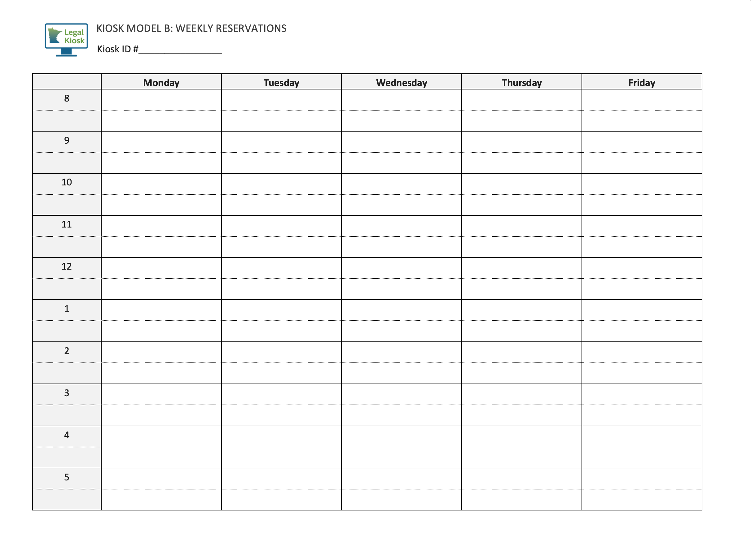 Managing Your Kiosk's Reservations Offline - Legal Kiosk Project - For ...