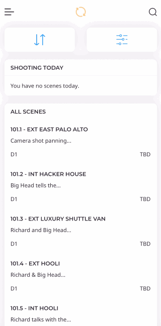Sort Scene Index