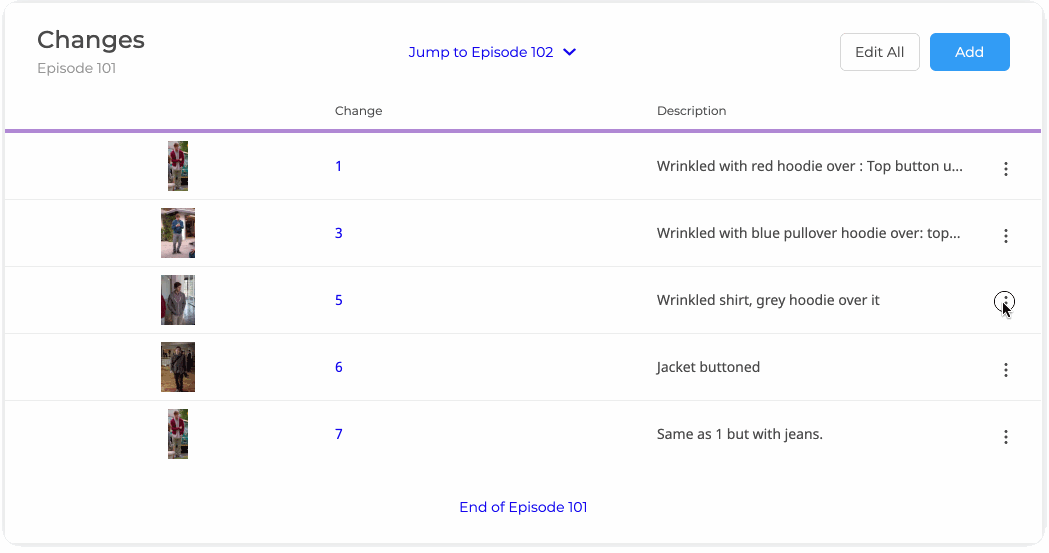 Edit Change Details