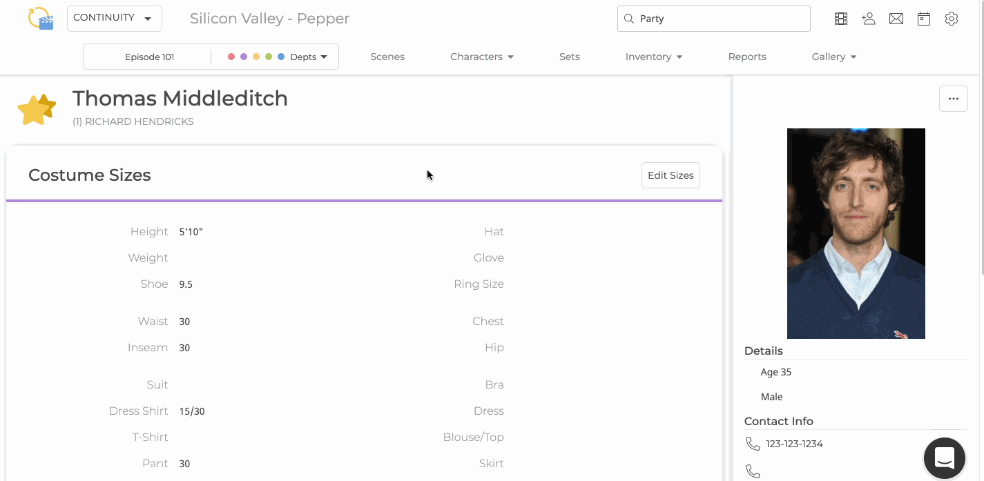 Actor Overview - SyncOnSet Help Center