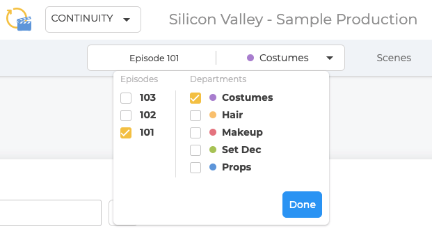 Department Selector