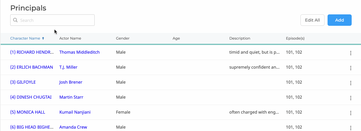 Sorting Columns