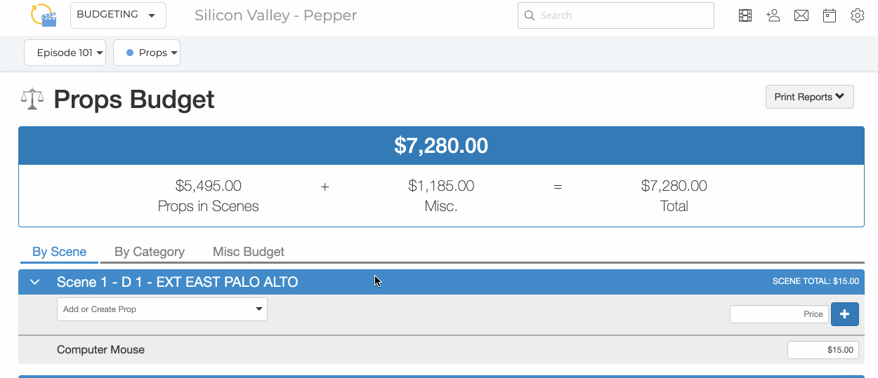 Remove Prop from Budget