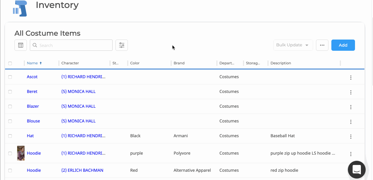 Filter Inventory Index