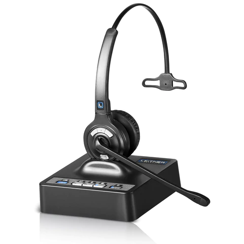 Leitner LH370 Bluetooth headset paired with iPad