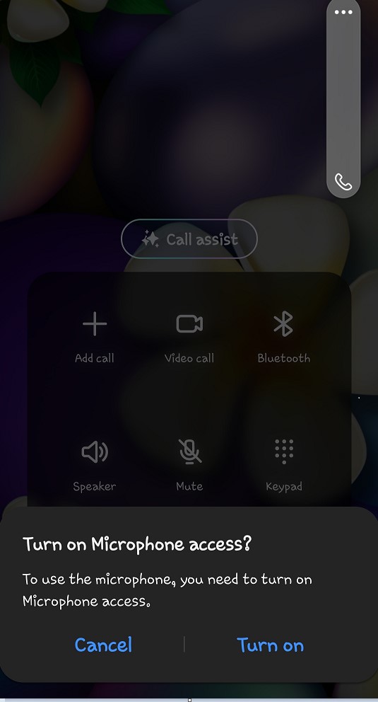 Mute error message on cell phone screen