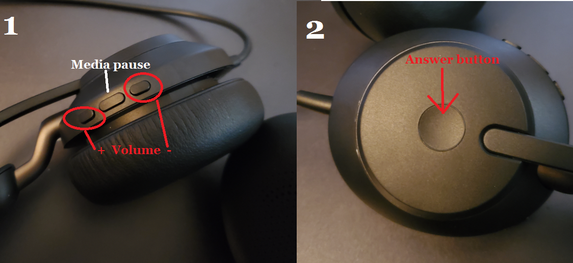 Jabra Evolve2 40 USB headset buttons