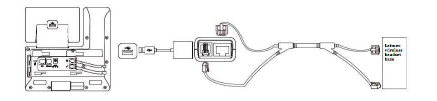 Leitner wireless setup with EHS40 cable diagram