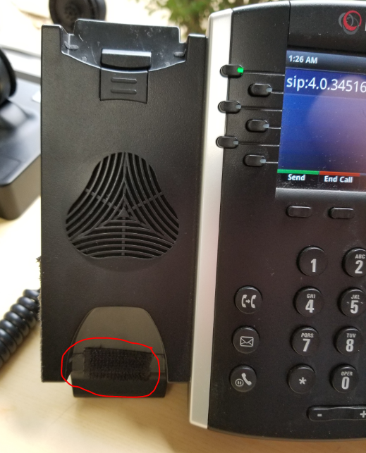 double-sided velcro attached to body of phone for lifters