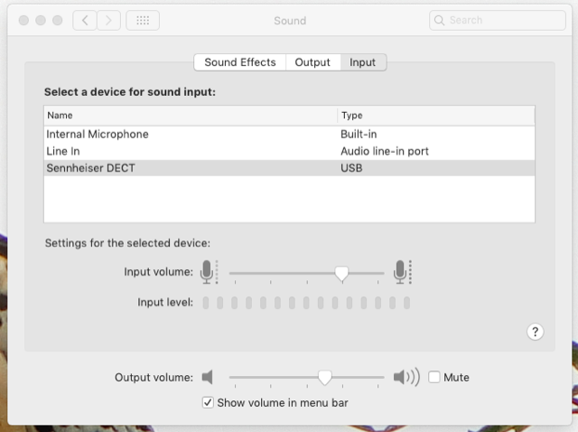 Mac computer audio settings output and input