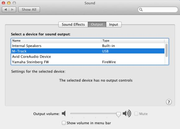 Mac Computer sound settings