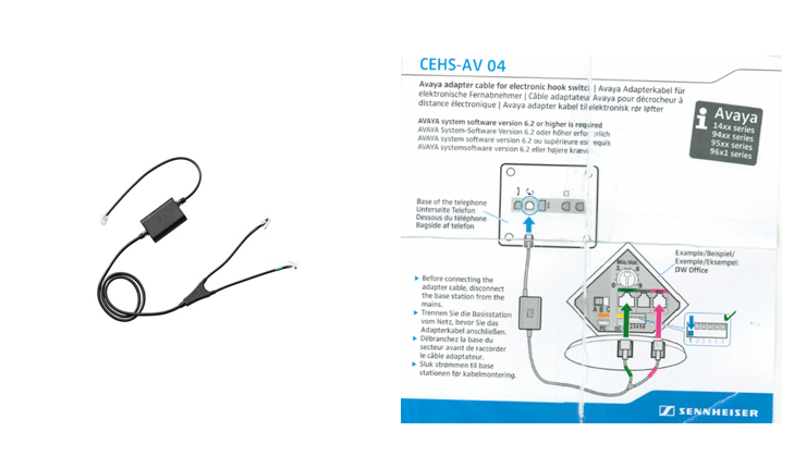 Sennheiser Avaya 1400 and 9000 EHS setup diagram