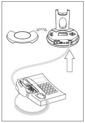 Jabra 9300 wireless headset phone setup diagram