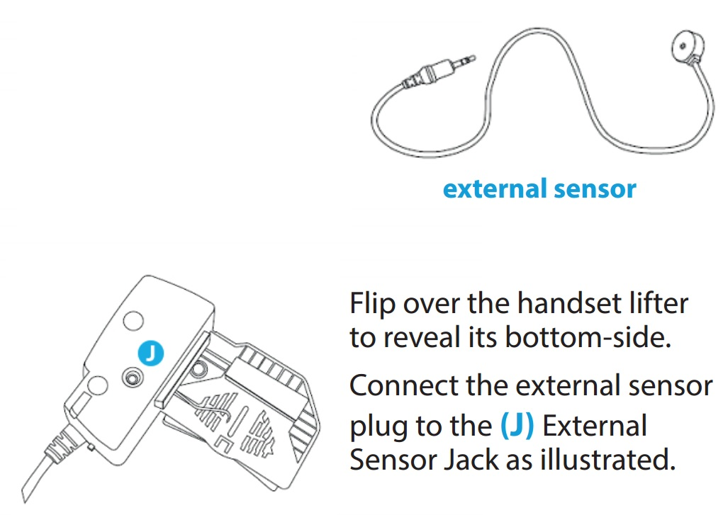 Leitner handset lifter external mic for ring detection