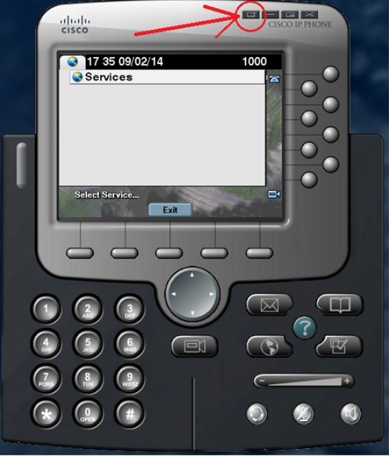 Cisco IP Communicator home screen