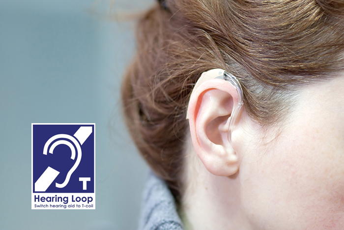 Telecoil (Tcoi) hearing aid worn with Sennheiser SC 660 TC