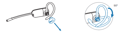 Plantronics CS540 mic ear loop removal diagram