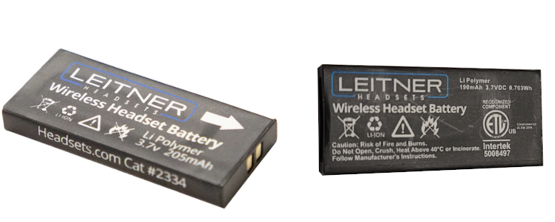 Leitner wireless lithium-ion battery with arrow